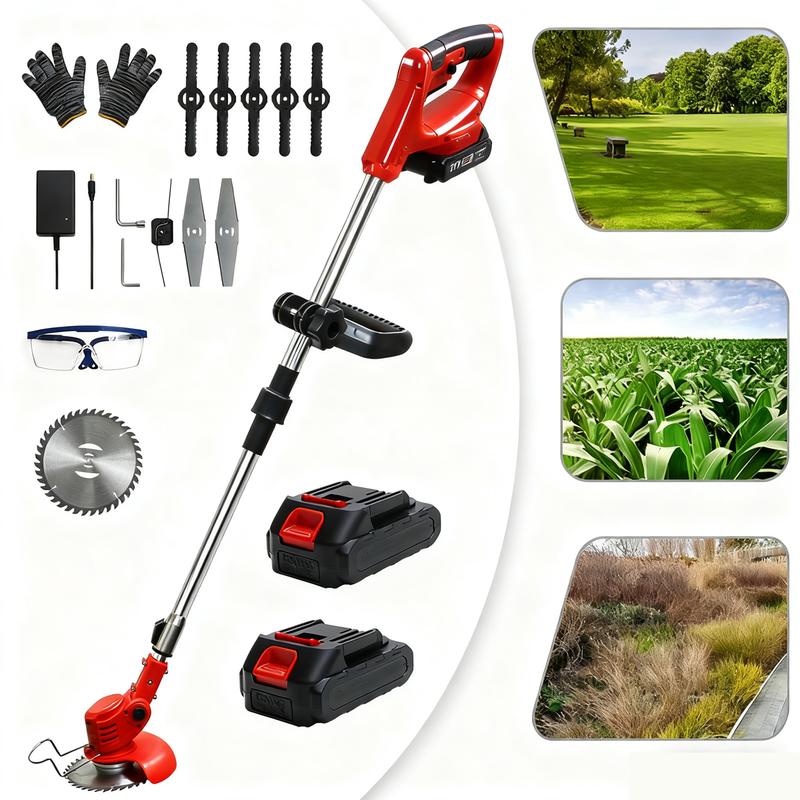GreenCut Pro™ – Cortador de Grama Sem Fio | Bivolt + 2 Baterias Recarregáveis