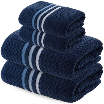 Kit 4 Toalhas Banhão Gigante Jacquard Trento — 100% Algodão Premium 450g/m²