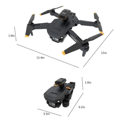 Drone Y3 / Y3 MAX 8K Profissional com 3 Câmeras, Wi-Fi 2.4G, Controle Remoto e Estabilização Eletrônica