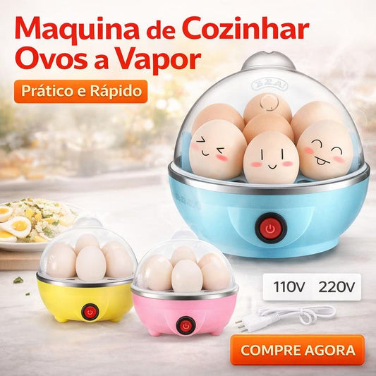 Cozedor de Ovos a Vapor Elétrico — Até 7 Ovos, Bivolt