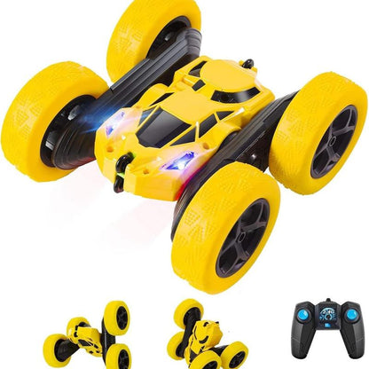 Carrinho de Acrobacias 360° com Controle Remoto — Luzes LED, Motor Turbo e Pneus Off-Road