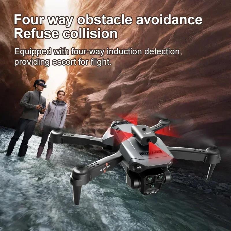 Drone Y3 / Y3 MAX 8K Profissional com 3 Câmeras, Wi-Fi 2.4G, Controle Remoto e Estabilização Eletrônica