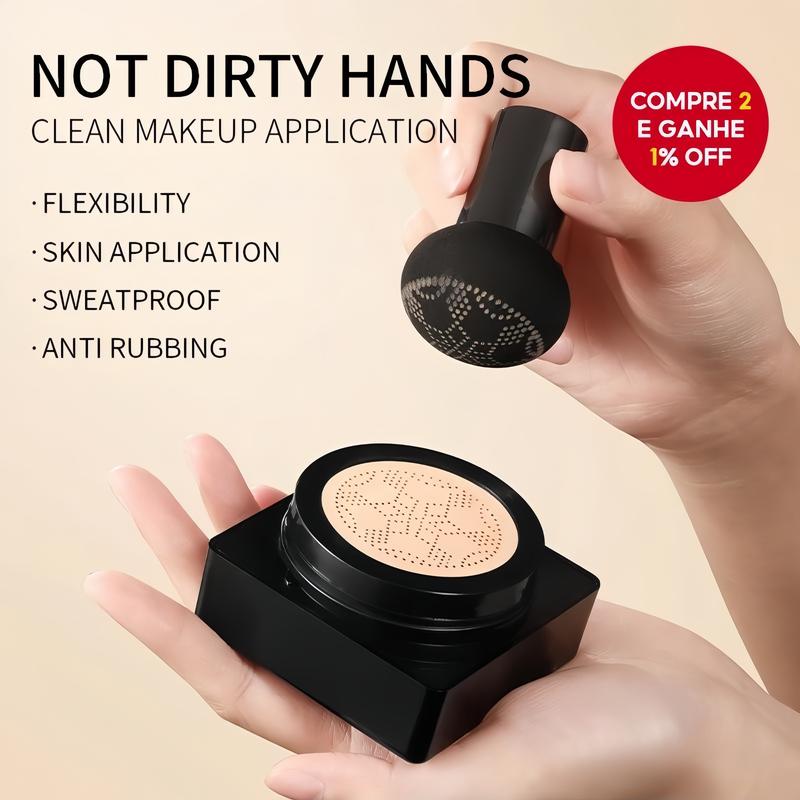 BB Cream 3 em 1 com Esponja Cogumelo