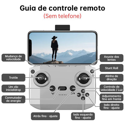 DLI Neo Mini Drone com Câmera UHD — 2 Baterias, QuickShots e Decolagem pela Palma da Mão
